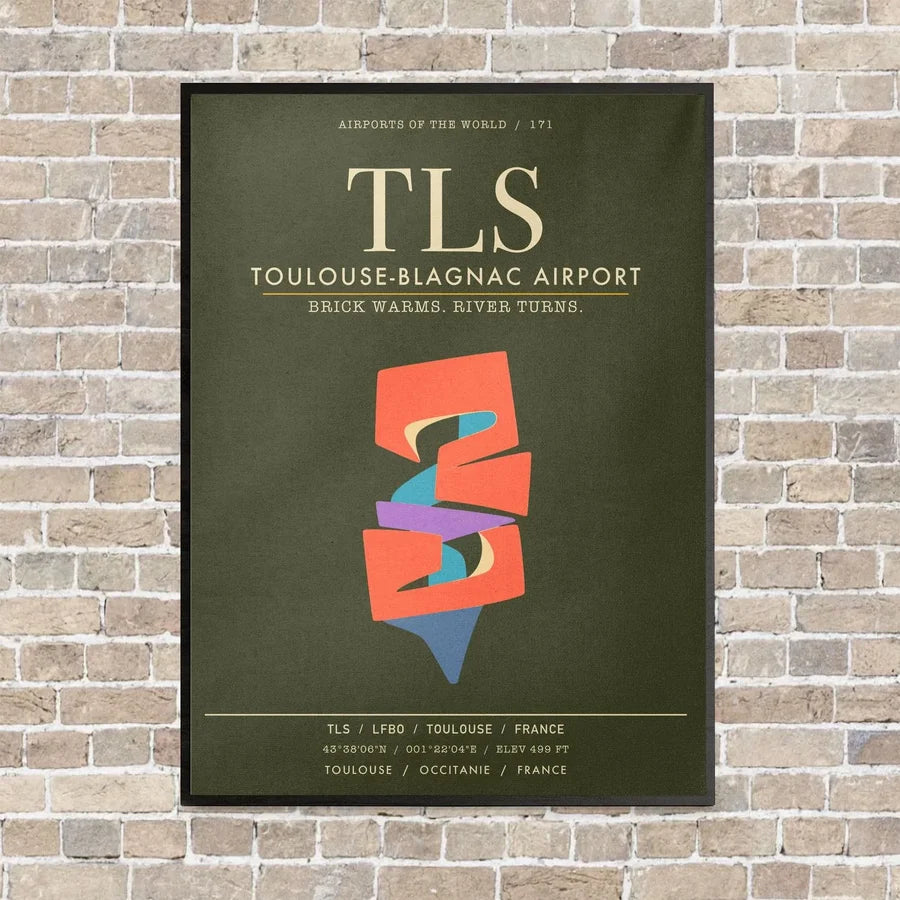 Toulouse-Blagnac Airport TLS - Canvas Framed - Green Army