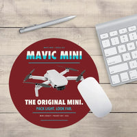Thumbnail for DJI Mavic Mini design on dark red round mouse pad