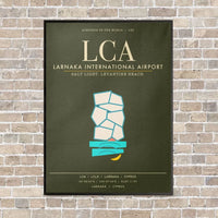 Thumbnail for Larnaka International Airport LCA - Canvas Framed - Green Army