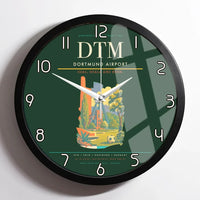 Thumbnail for Dortmund Airport (DTM) design on dark green framed wall clock