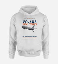Thumbnail for KC-46A PEGASUS design on white double-side hoodie, single-side print