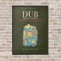 Thumbnail for Dublin Airport DUB - Canvas Framed - Green Army