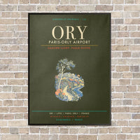Thumbnail for Paris-Orly Airport ORY - Canvas Framed - Green Army
