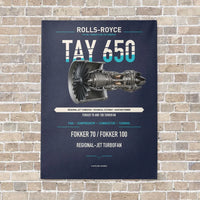 Thumbnail for TAY 650 vertical canvas print - no frame - navy blue background