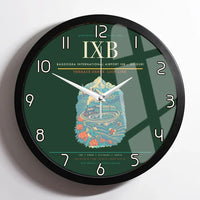Thumbnail for Bagdogra International Airport (IXB) design on dark green framed wall clock
