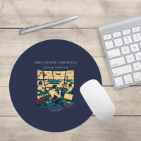 Thumbnail for VINTAGE G4375 - The Control Tower Tea - Designed Mouse Pads design on navyblue round