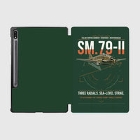 Thumbnail for Savoia-Marchetti SM.79-II Sparviero design on dark green samsung tablet tablet case