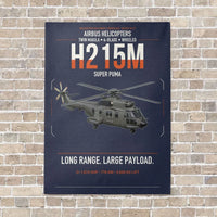 Thumbnail for Airbus H215M vertical canvas print - no frame - navy blue background