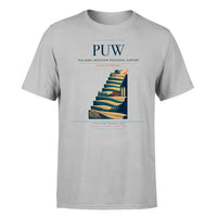 Thumbnail for Pullman–Moscow Regional Airport (PUW) T-Shirt single-side front print in Light Gray | pullmanmoscow-regional-airport-puw-double-side-t-shirt