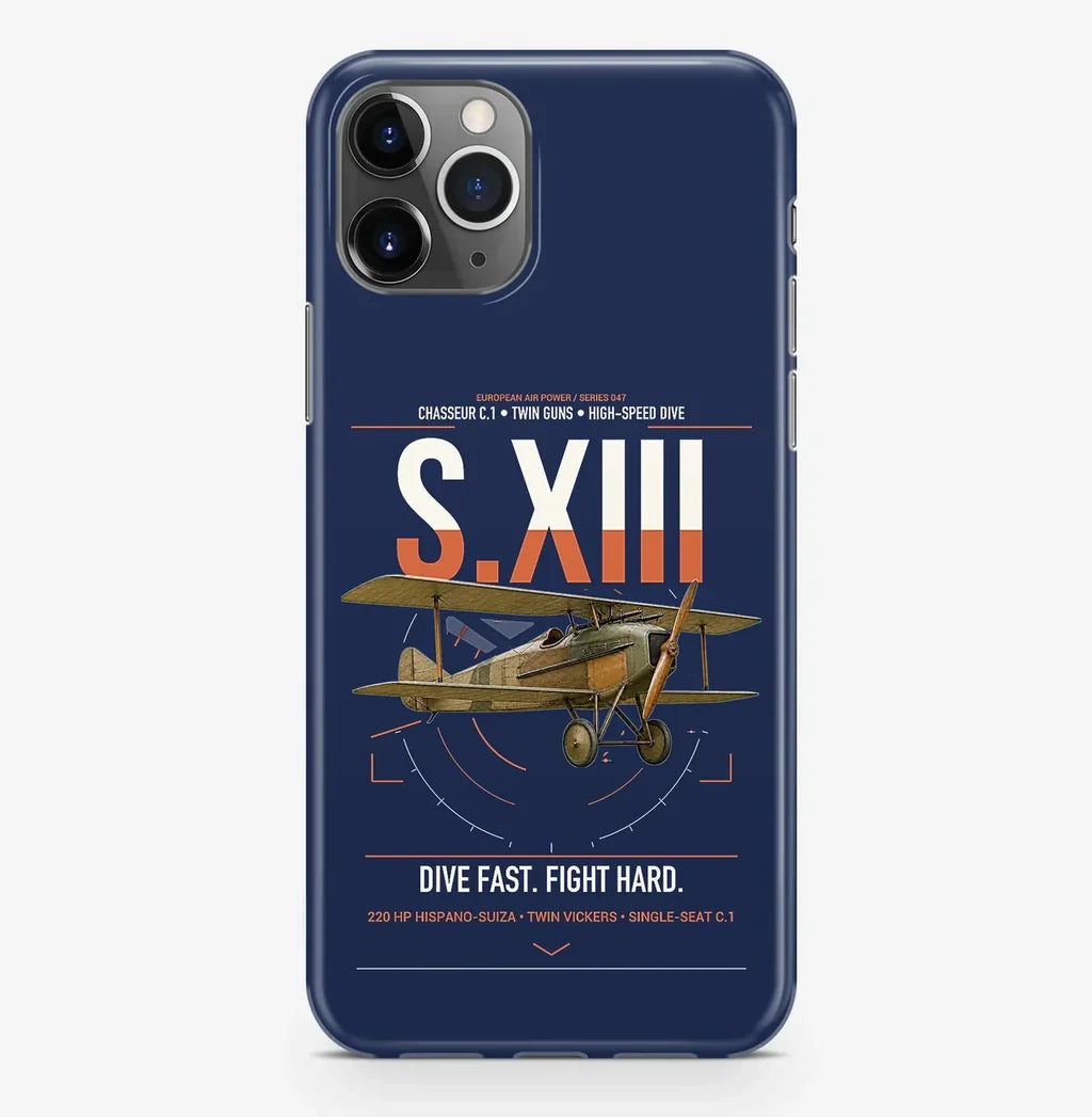 SPAD S.XIII C.1 design on navy blue magsafe iphone case, for iPhone Pro Max