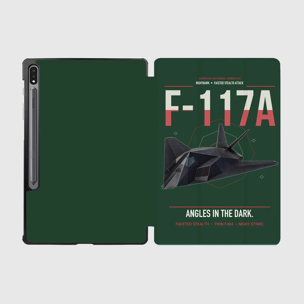 F-117A Nighthawk design on dark green samsung tablet tablet case