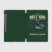 Thumbnail for Bell 505 design on dark green samsung tablet tablet case