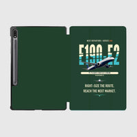 Thumbnail for Embraer E190-E2 design on dark green samsung tablet tablet case