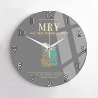 Thumbnail for Monterey Regional Airport MRY Wall-Clock No-Frame - Gray