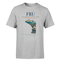 Thumbnail for Manas International Airport (FRU) T-Shirt single-side front print in Light Gray | manas-international-airport-fru-double-side-t-shirt