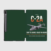 Thumbnail for C-2A Greyhound design on dark green samsung tablet tablet case