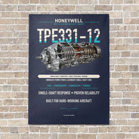 Thumbnail for TPE331-12 vertical canvas print - no frame - navy blue background