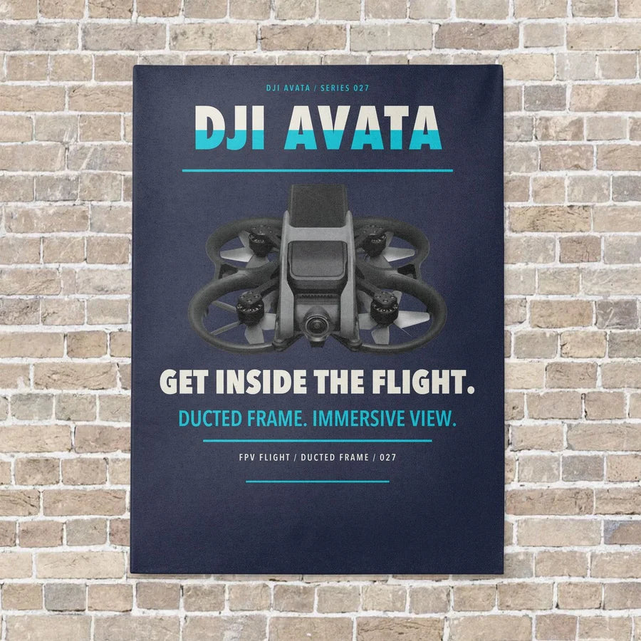 DJI Avata vertical canvas print - no frame - navy blue background
