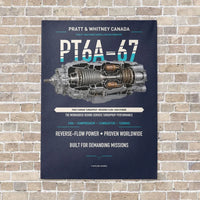 Thumbnail for PT6A-67 vertical canvas print - no frame - navy blue background