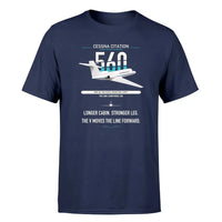 Thumbnail for Cessna Citation 560 - Citation V design on navy blue double-side t-shirt, single-side print