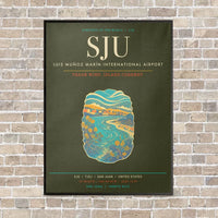 Thumbnail for Luis Munoz Marin International Airport San Juan SJU - Canvas Framed - Green Army