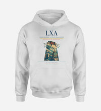 Thumbnail for Lhasa Gonggar International Airport (LXA) design on white hoodie single-side print