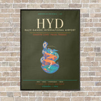 Thumbnail for Rajiv Gandhi International Airport Hyderabad HYD - Canvas Framed - Green Army