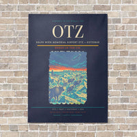 Thumbnail for Ralph Wien Memorial Airport OTZ — Kotzebue vertical canvas print - no frame - navy blue background