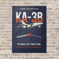Thumbnail for KA-3B Skywarrior vertical canvas print - no frame - navy blue background