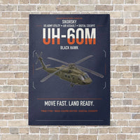 Thumbnail for Sikorsky UH-60M Black Hawk vertical canvas print - no frame - navy blue background