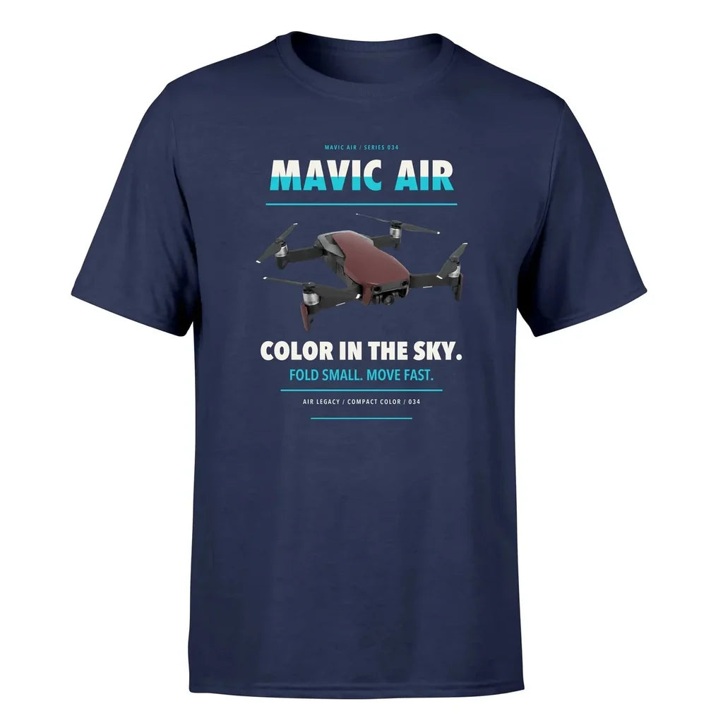 DJI Mavic Air design on navy blue single side