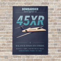 Thumbnail for Bombardier Learjet 45XR vertical canvas print - no frame - navy blue background