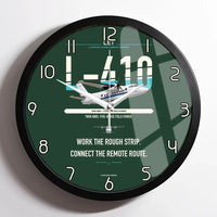 Thumbnail for LET L-410 UVP-E20 design on dark green framed wall clock