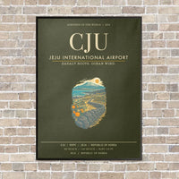 Thumbnail for Jeju International Airport CJU - Canvas Framed - Green Army