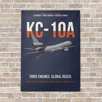 Thumbnail for KC-10A EXTENDER vertical canvas print - no frame - navy blue background