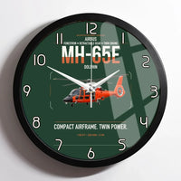 Thumbnail for Airbus MH-65E Dolphin design on dark green framed wall clock