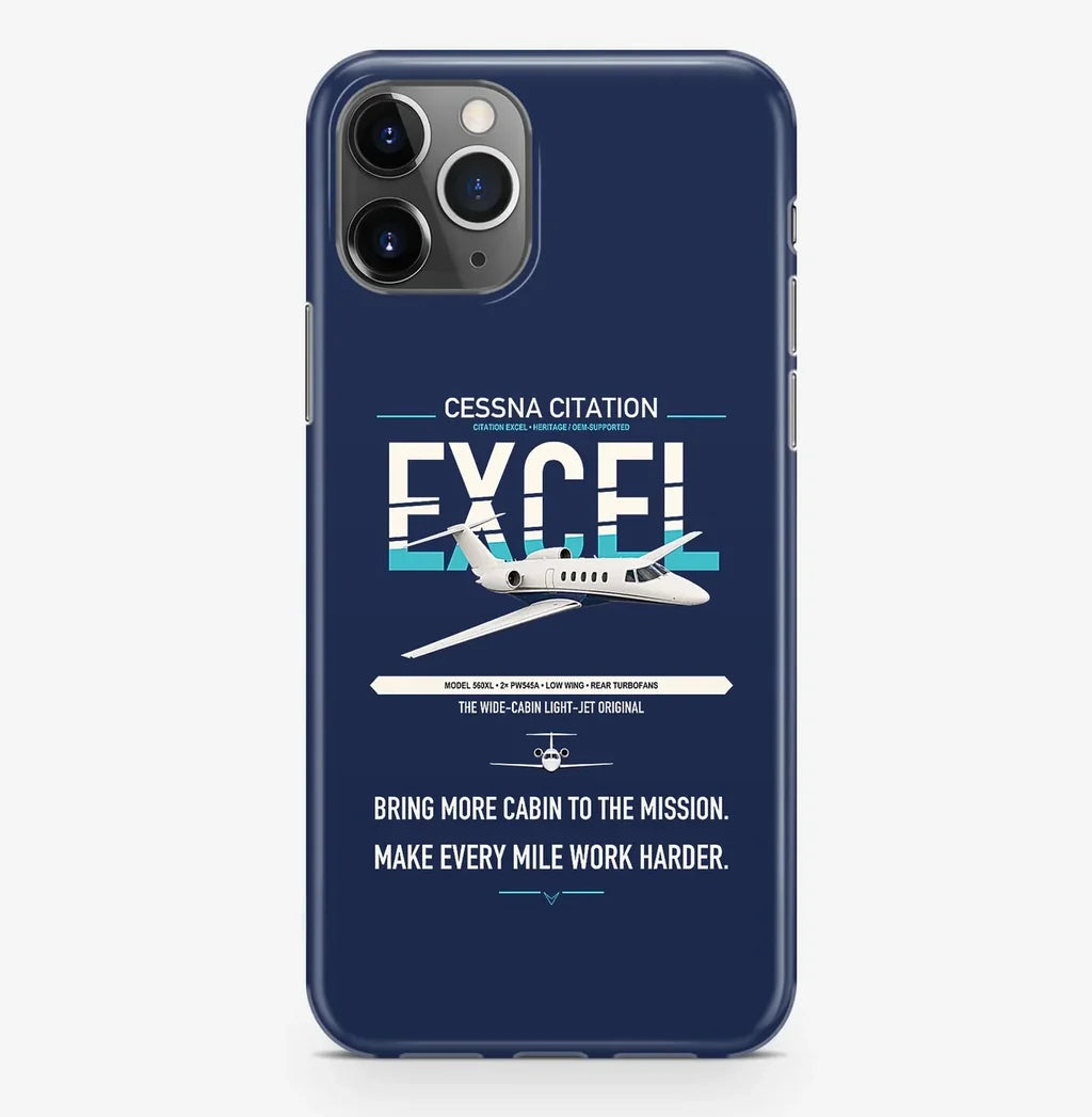 Cessna Citation Excel design on navy blue magsafe iphone case, for iPhone Pro Max