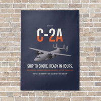 Thumbnail for C-2A Greyhound vertical canvas print - no frame - navy blue background