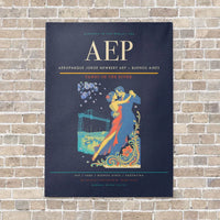 Thumbnail for Aeroparque Jorge Newbery AEP — Buenos Aires vertical canvas print - no frame - navy blue background