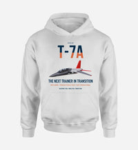 Thumbnail for T-7A Red Hawk design on white double-side hoodie, single-side print