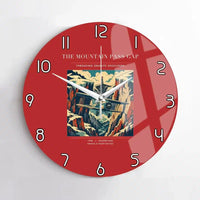Thumbnail for VINTAGE G4253 - The Mountain Pass Gap - Designed Wall Clocks design on red no-frame