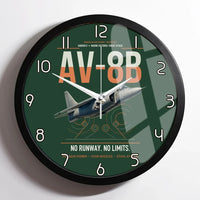 Thumbnail for AV-8B Harrier II design on dark green framed wall clock