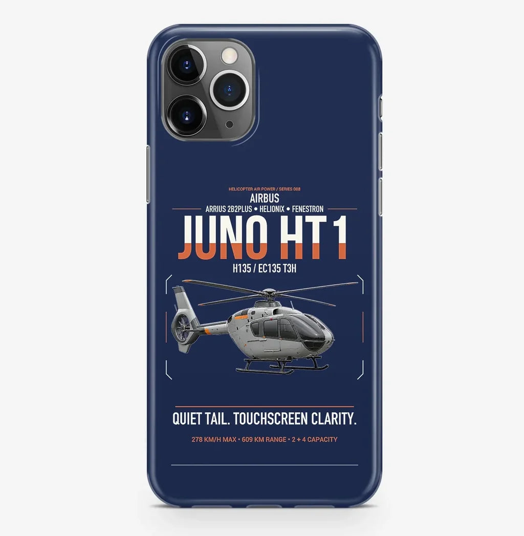Airbus H135 Juno HT1 design on navy blue magsafe iphone case, for iPhone Pro Max