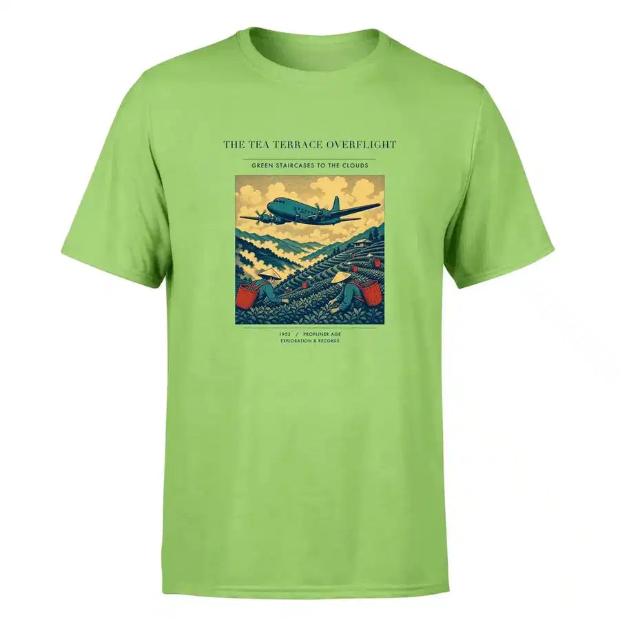 VINTAGE G4342 - The Tea Terrace Overflight - Premium T-Shirt design on lightgreen premium t shirt