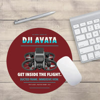 Thumbnail for DJI Avata design on dark red round mouse pad
