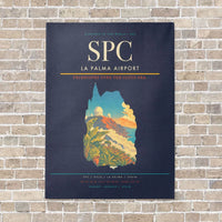 Thumbnail for La Palma Airport SPC vertical canvas print - no frame - navy blue background