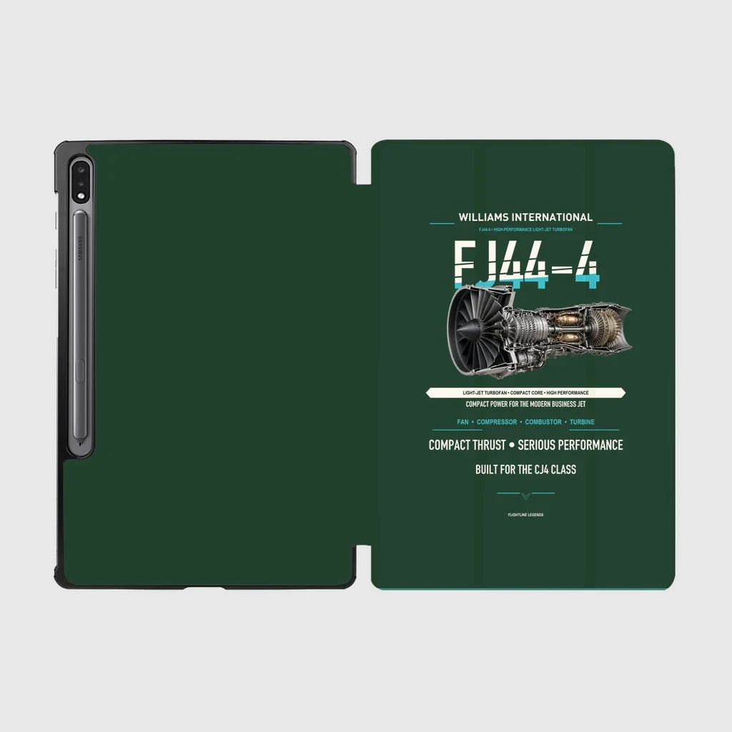 FJ44-4 design on dark green samsung tablet tablet case