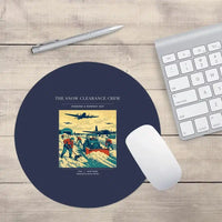 Thumbnail for VINTAGE G4523 - The Snow Clearance Crew - Designed Mouse Pads design on navyblue round