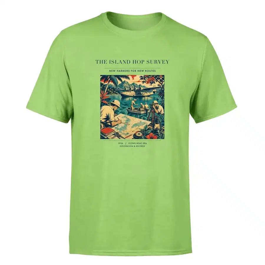 VINTAGE G4209 - The Island Hop Survey - Premium T-Shirt design on lightgreen premium t shirt