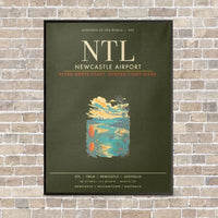 Thumbnail for Newcastle Airport NTL - Canvas Framed - Green Army